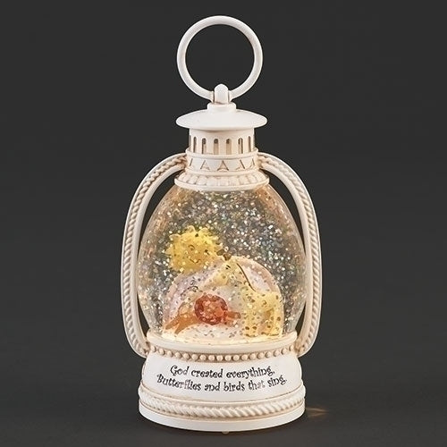 6" LED God created Everything Shimmer Lantern