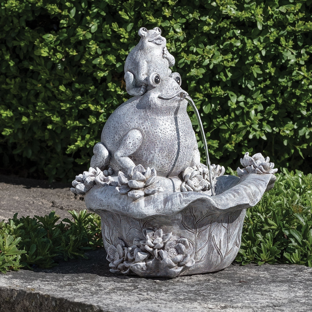 11"H Frog Garden Fountain