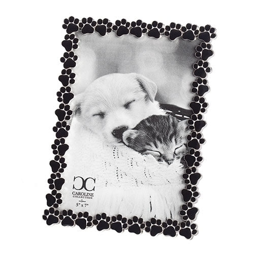 7.75"H Black Paw Print Frame