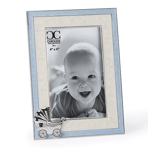 7.5"H Blue Baby Carriage Frame