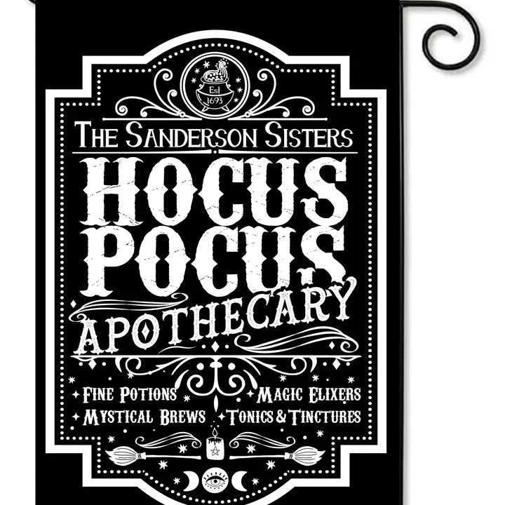 Hocus Pocus Apothocary Garden Flag