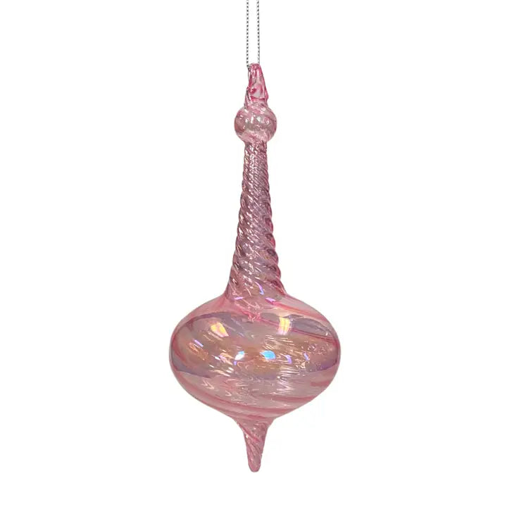 Iridescent Candy Swirl Finial Ornament