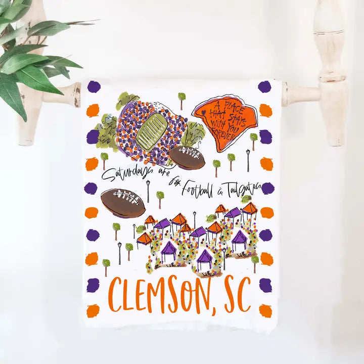 Clemson, SC Cotton College Town Towel