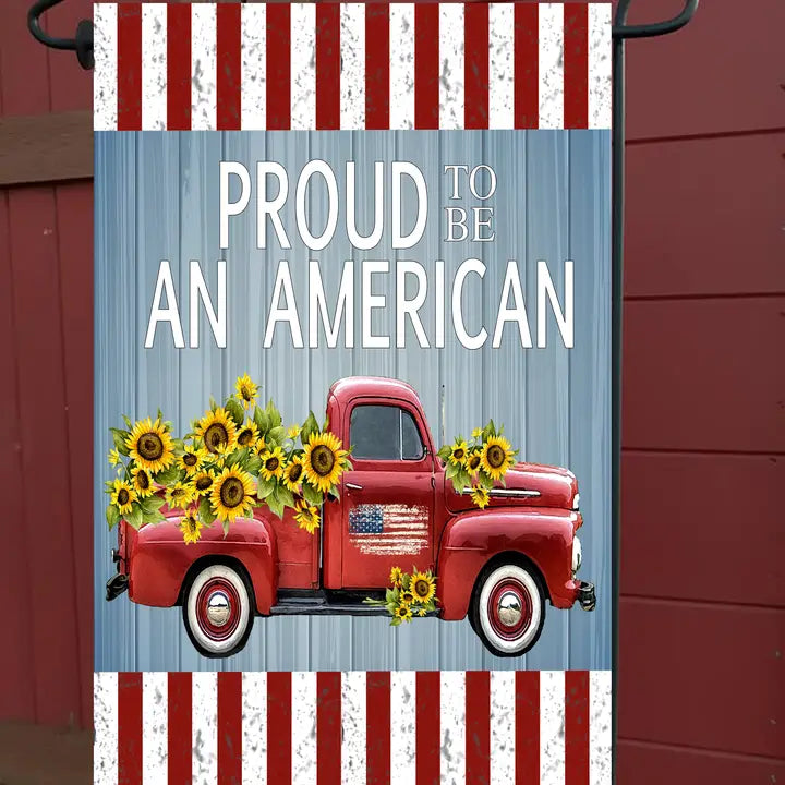 Proud to Be an American Garden Flag