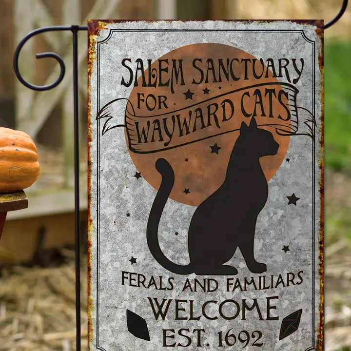 Salem Sanctuary for Wayward Cats Garden Flag