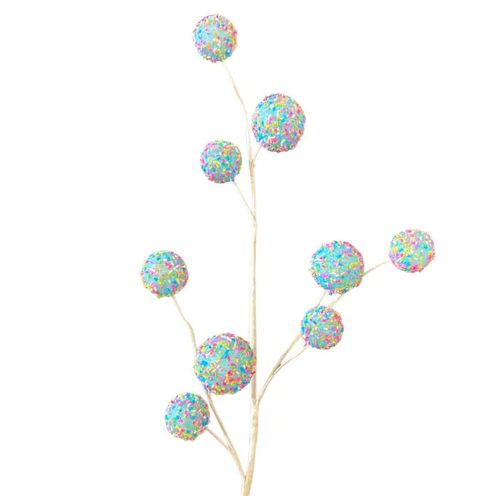28" Blue Sprinkled Cake Pop Ball Spray