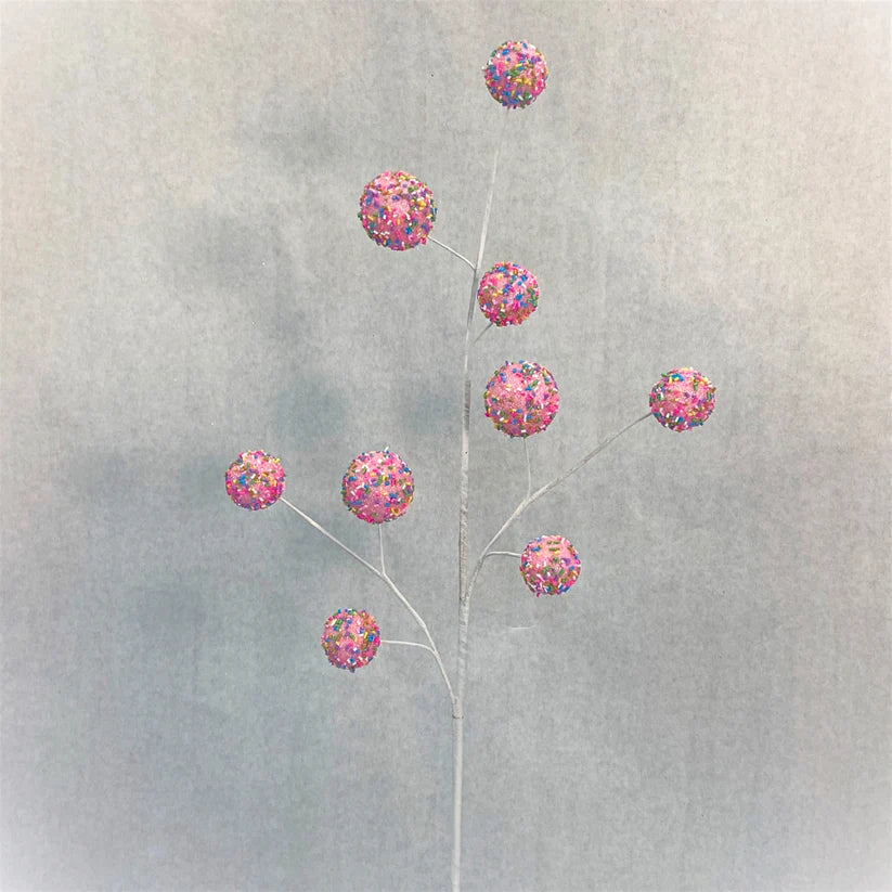 28" Pink Sprinkled Cake Pop Ball Spray