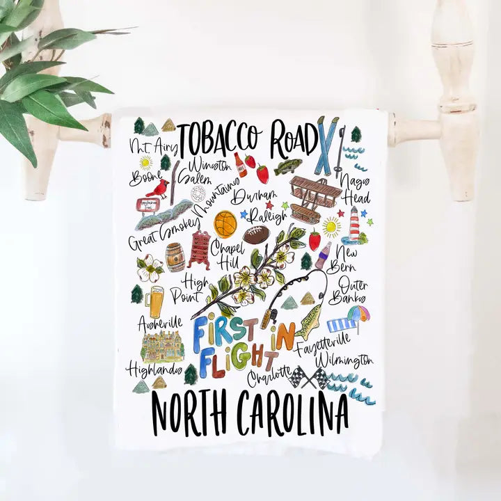 NC Cotton State Tea Towel
