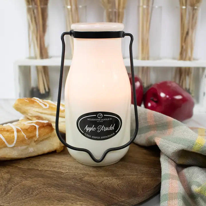 Apple Strudel Milkbottle Candle