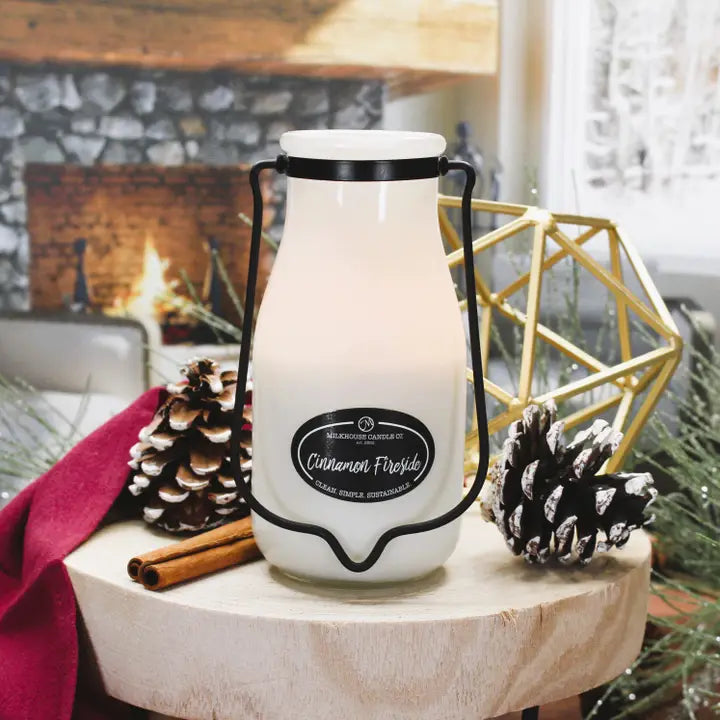 Cinnamon Fireside Milkbottle Candle