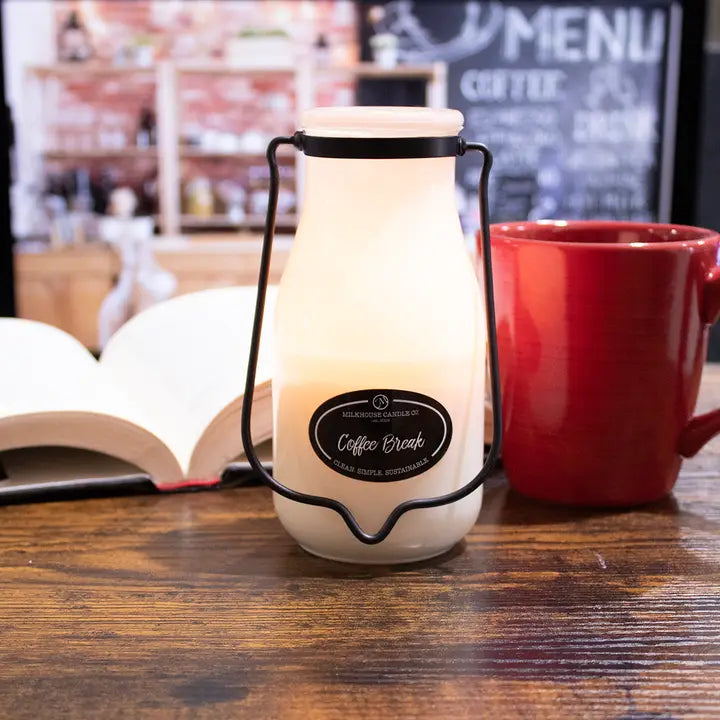 Coffee Break Milkbottle Candle