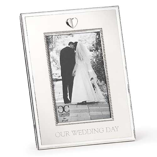 8.5"H Silver w/Heart Frame