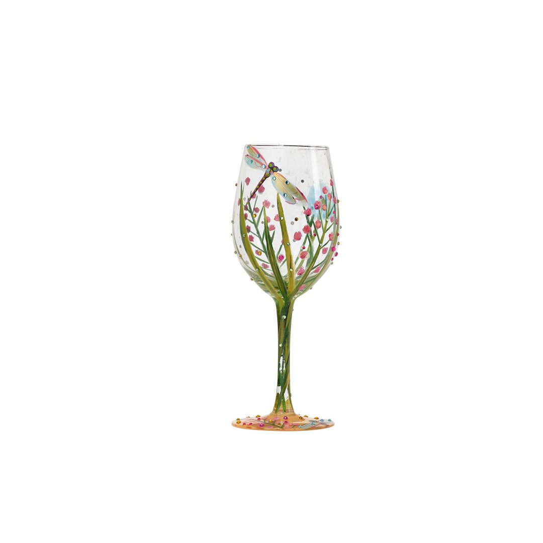 Lolita “Dragonfly Summer” Hand Painted Wine Glass Gift