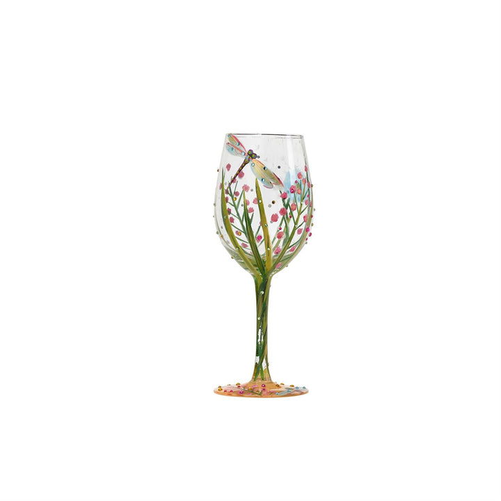 Lolita “Dragonfly Summer” Hand Painted Wine Glass Gift