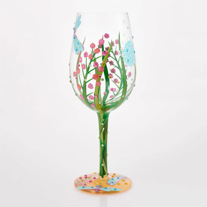 Lolita “Dragonfly Summer” Hand Painted Wine Glass Gift