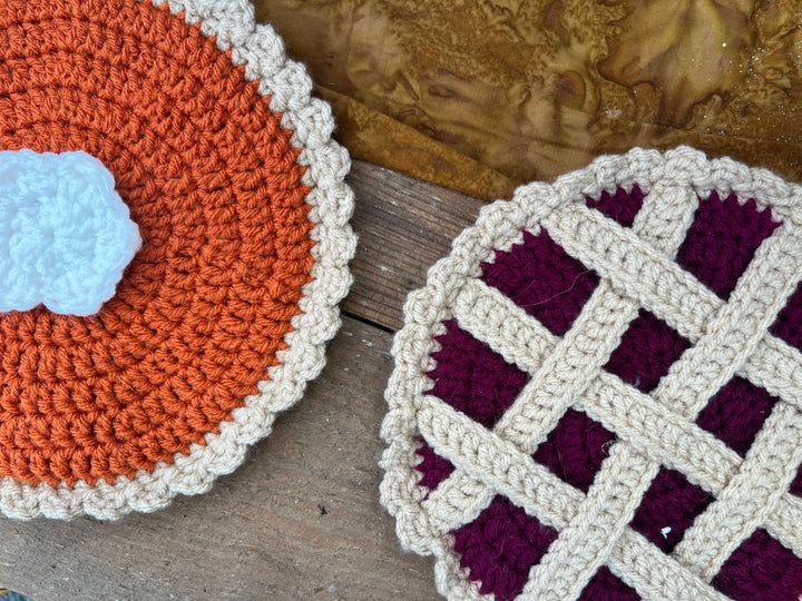 Crochet Cherry Pie Pot Holder