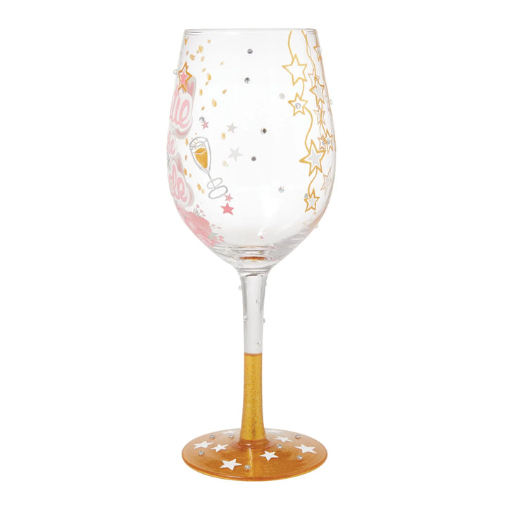 Lolita® Bestie of the Bride Hand Painted Wine Glass