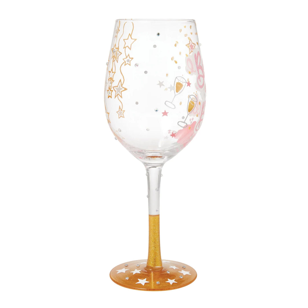 Lolita® Bestie of the Bride Hand Painted Wine Glass
