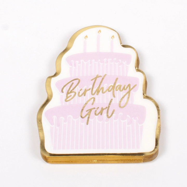 8 Oak Lane Birthday Girl Die Cut Napkins