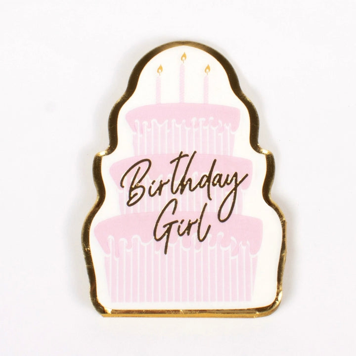 8 Oak Lane Birthday Girl Die Cut Napkins