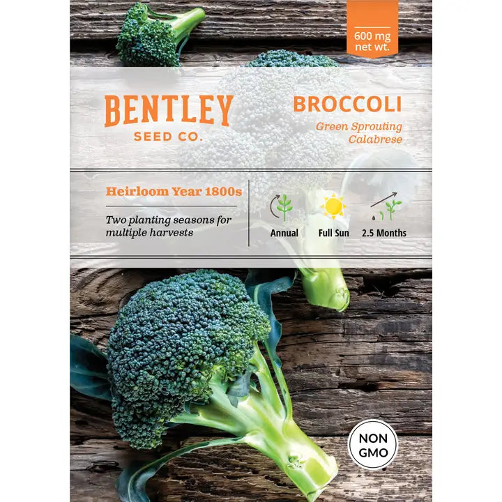 Broccoli, Green Sprouting Seed Packet