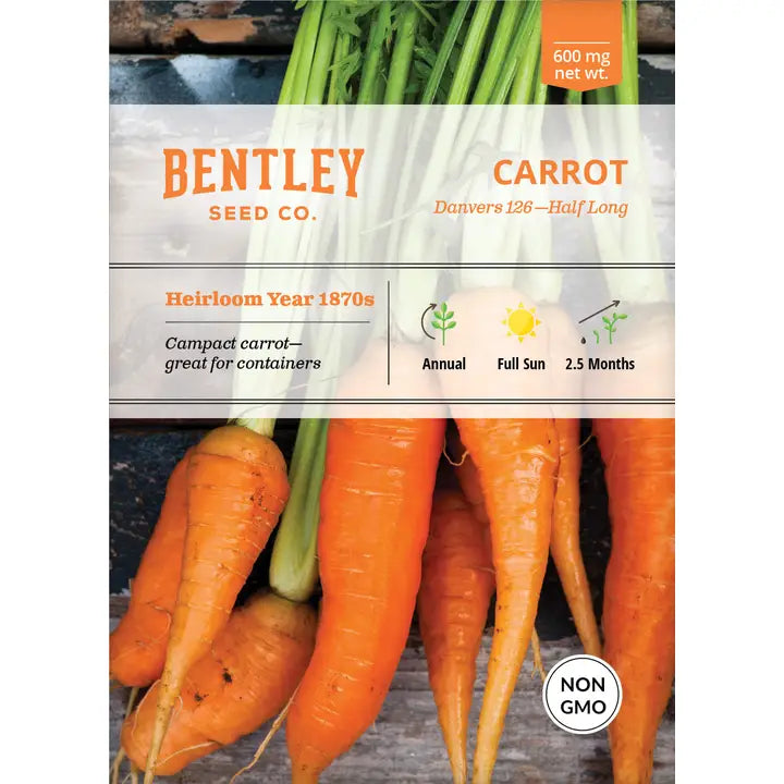 Carrot-Danvers 126 Half Long Seed Packet