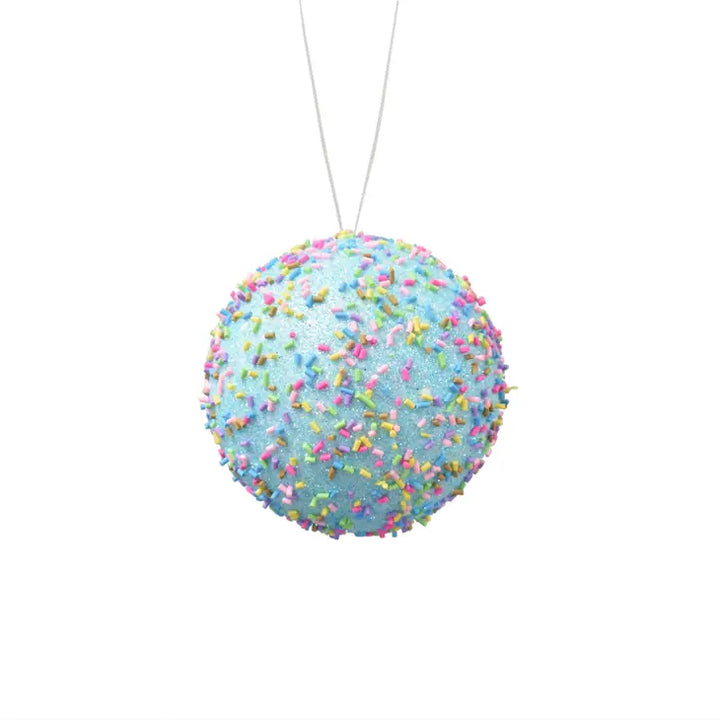 Confetti Ball Blue Ornament