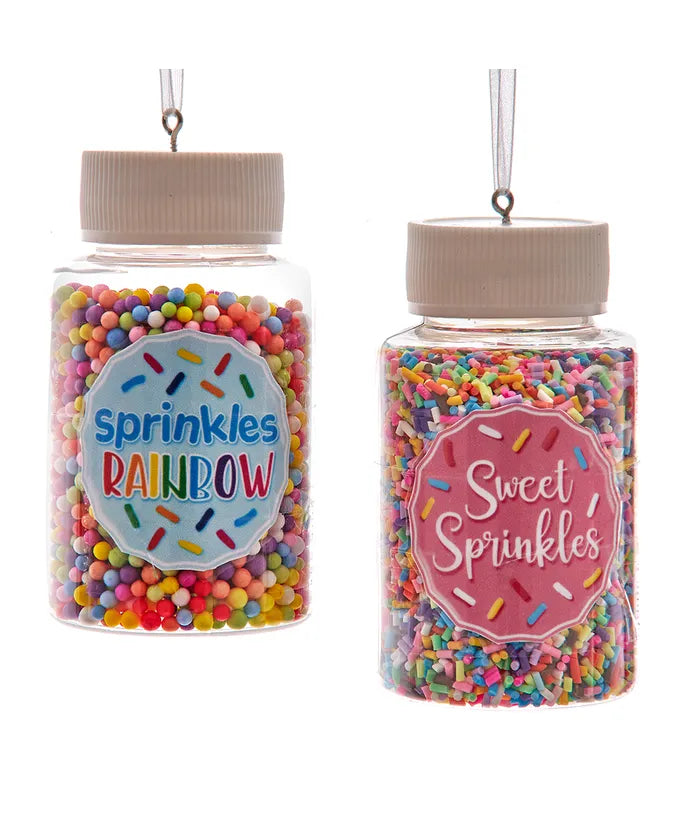 Cookie Sprinkles Jar Ornaments, 2 Assorted