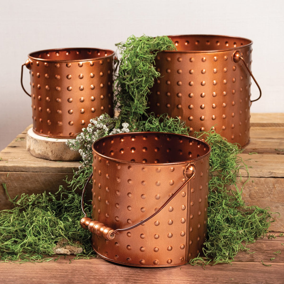 Medium Copper Dots Bucket