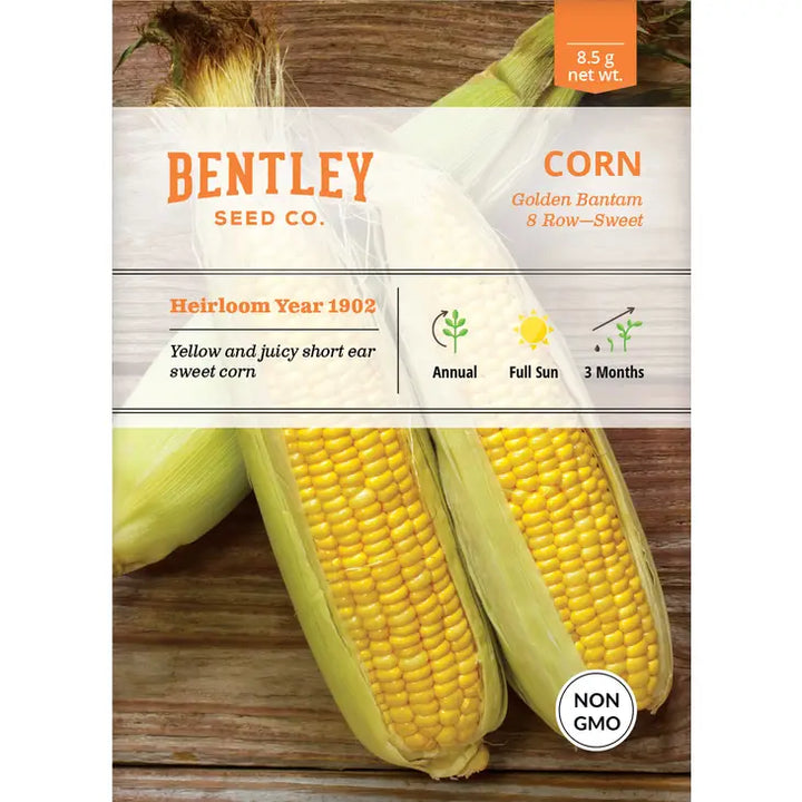 Corn-Golden Bantam 8 Row Seed Packet