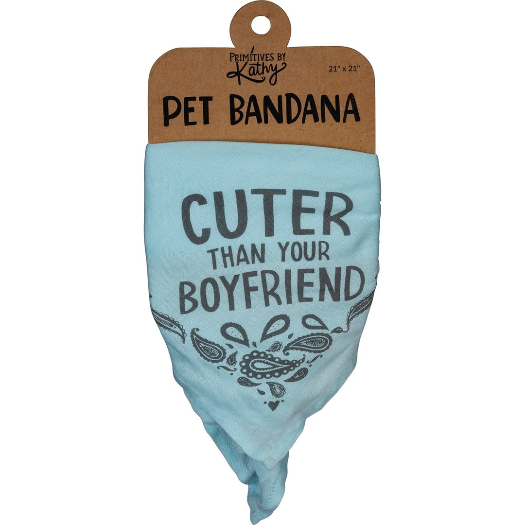 Cuter Than Your Boyfriend Large Pet Bandana