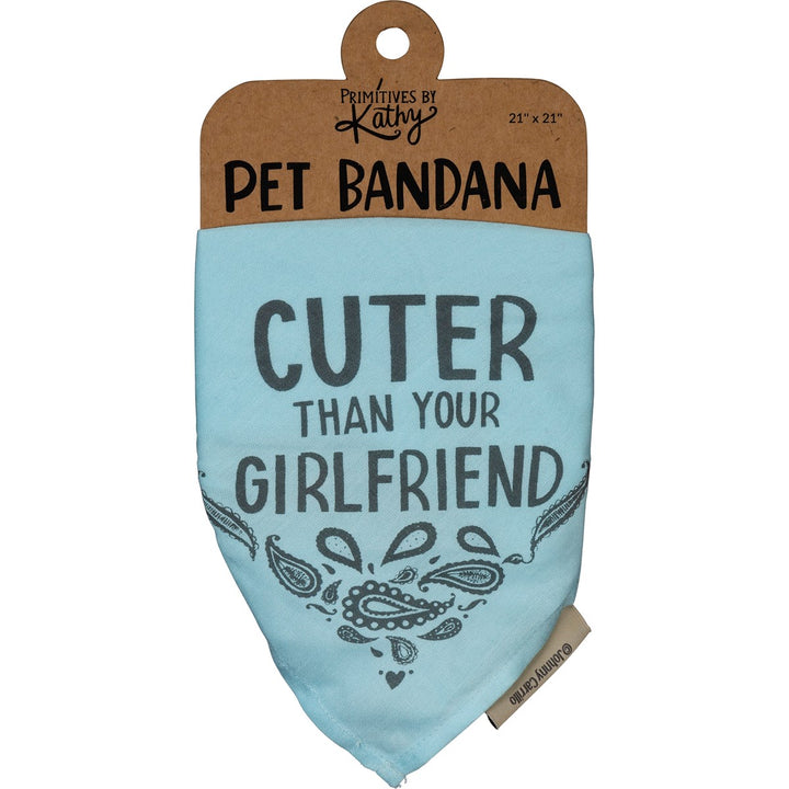 Cuter Than Your Girlfriend Large Pet Bandana