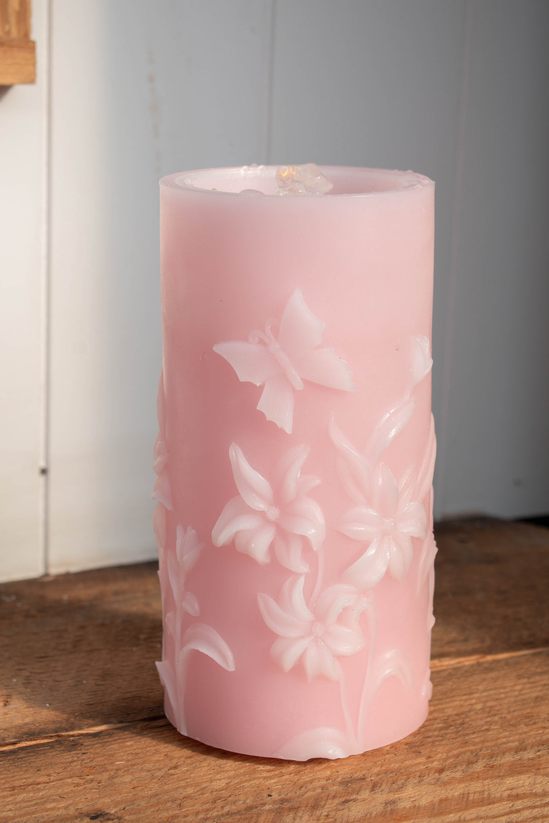 Lily Fountain Candle, Pink