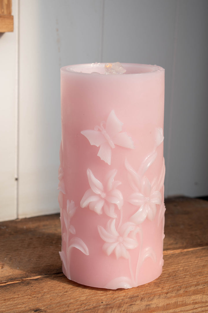 Lily Fountain Candle, Pink