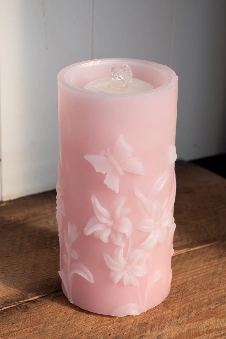 Lily Fountain Candle, Pink