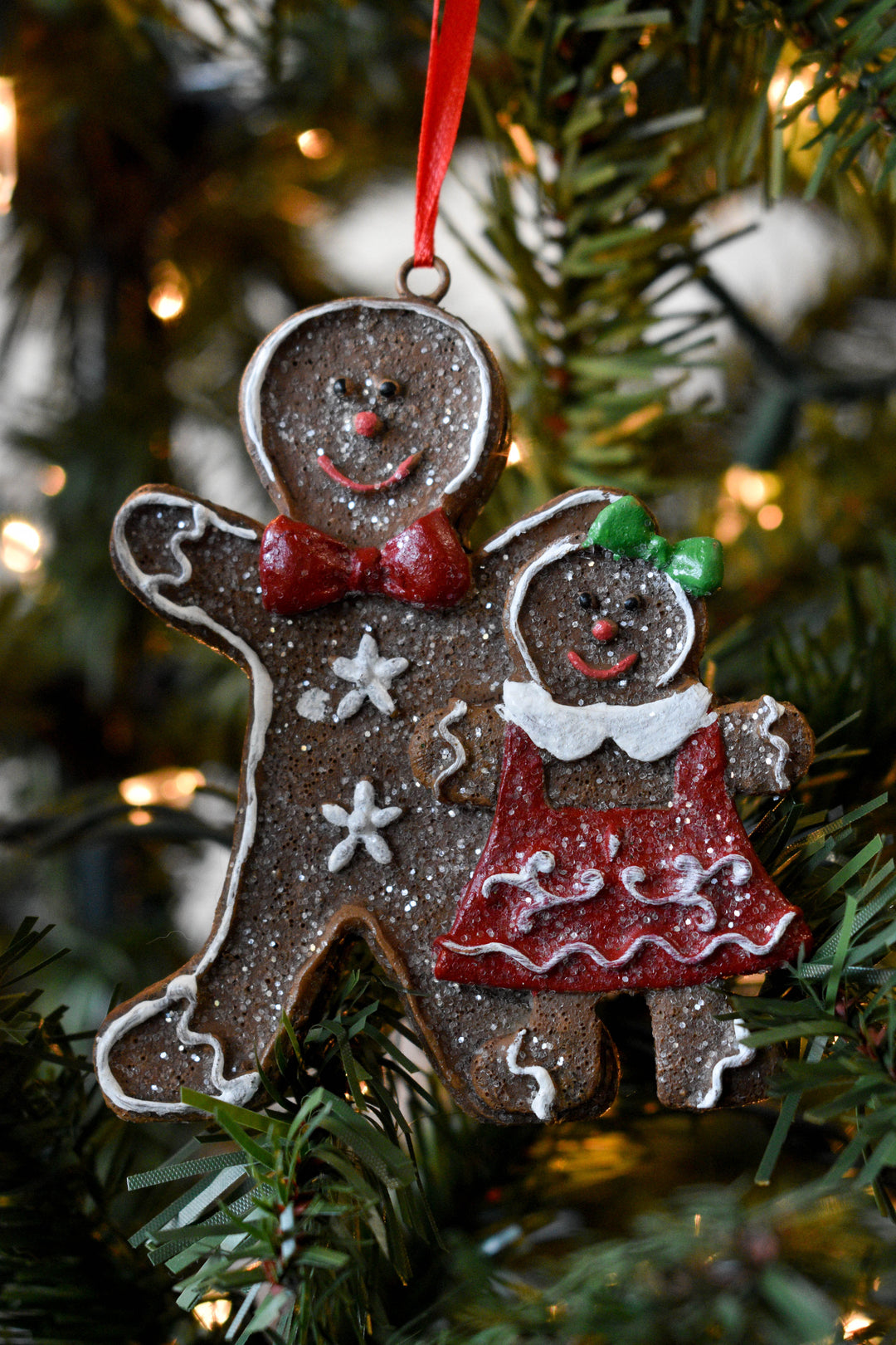 4" Resin Gingerbread Ornament, 2 Asst