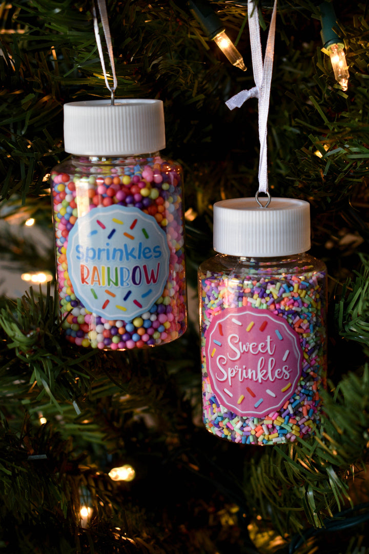 Cookie Sprinkles Jar Ornaments, 2 Assorted