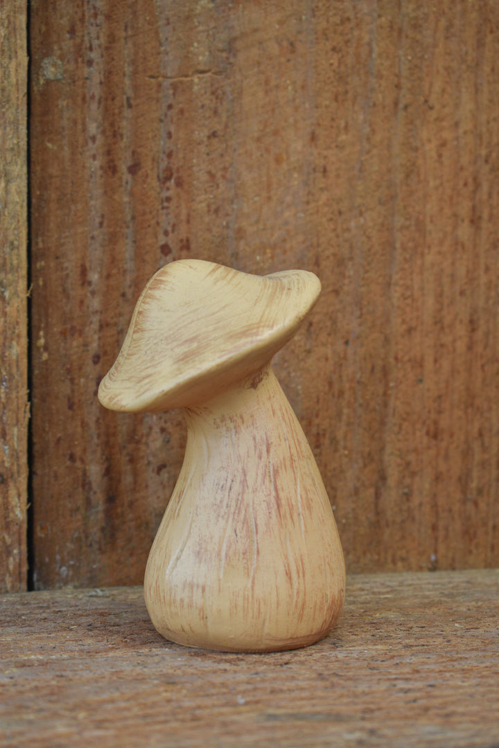 Curved Top Brown Resin Mushroom