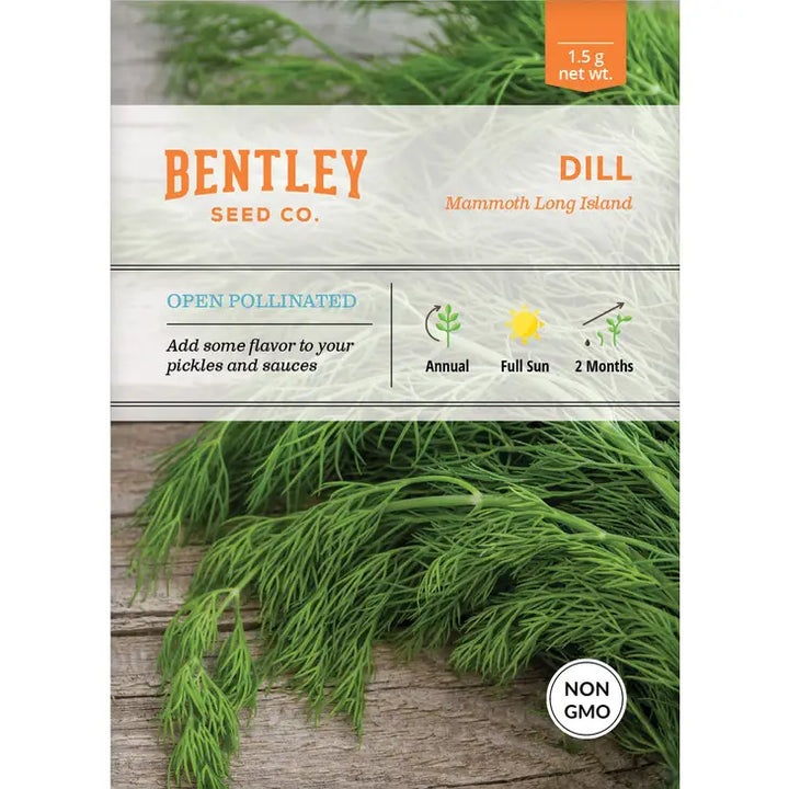 Dill, Long Island Mammoth Seed Packet