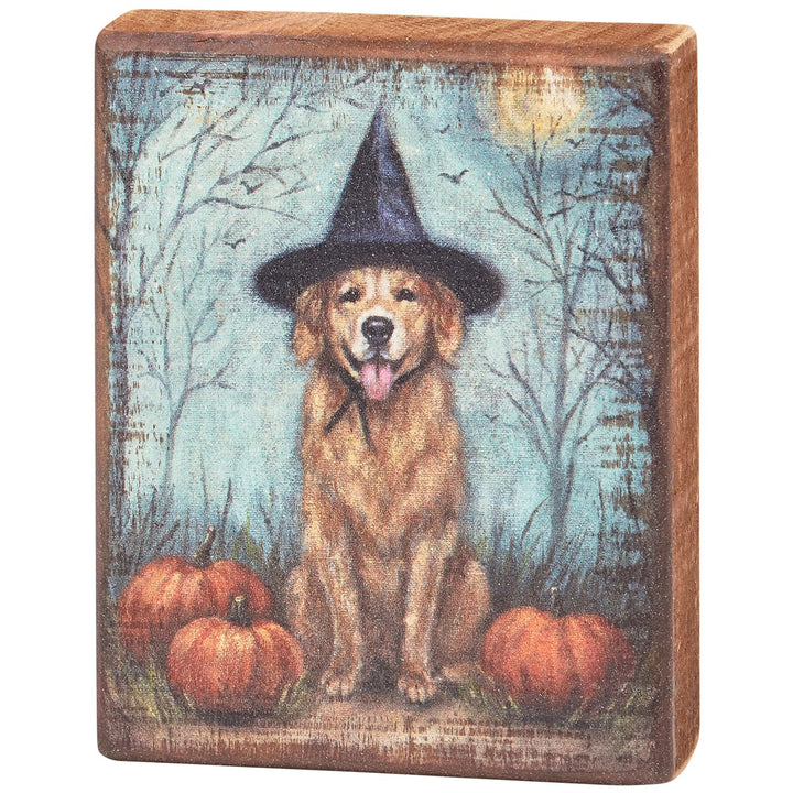 Dog As A Witch Block Sign