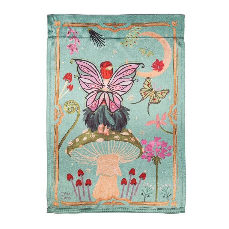 Fairy Wonderland Reversible Lustre Garden Flag