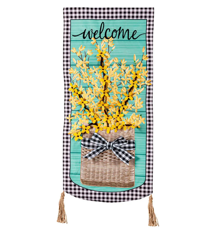 Forsythia Basket Everlasting Impressions Textile Décor