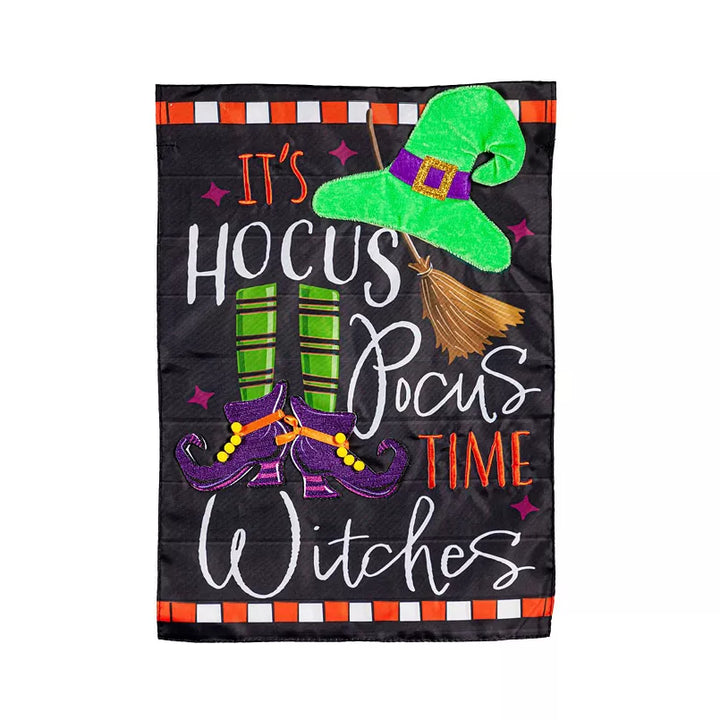 Hocus Pocus Time Garden Applique Flag