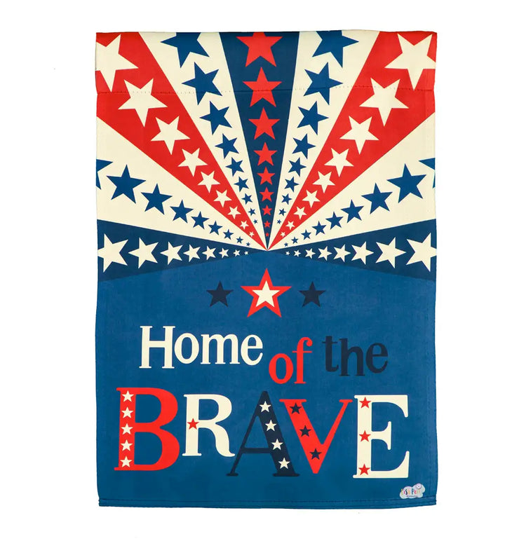 Home Of the Brave Suede Garden Flag