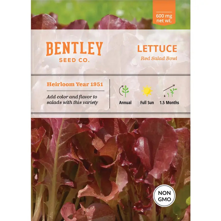 Lettuce-Red Salad Bowl Seed Packet