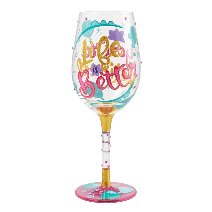 Lolita® Life When Retired Hand-Painted Wine Glass