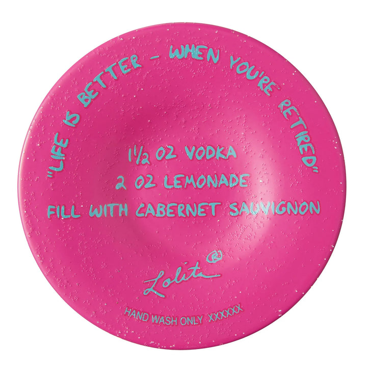 Lolita® Life When Retired Hand-Painted Wine Glass