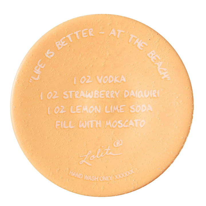 Lolita® Life at the Beach Hand-Painted wine glass