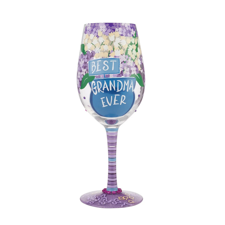 Lolita® Best Grandma Ever Handpainted Wine Glass, 15 oz.