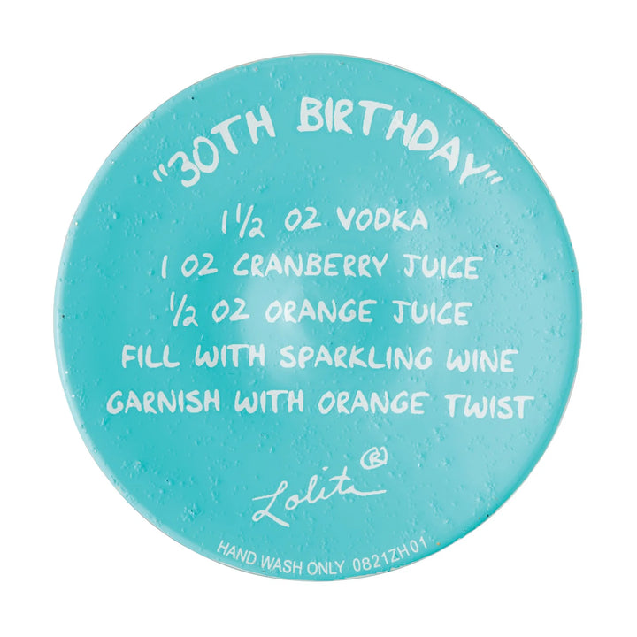 Lolita® Happy 30th Birthday Handpainted Wine Glass, 15 oz.